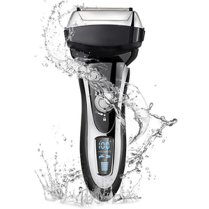 4 Blade Professional Men Shaver Rechargeable Electric Razor Wet & Dry For Men Beard Trimmer Shaving Machine LCD Display