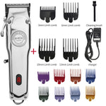 Rechargeable Hair Clipper Cordless Electric Hair Trimmer Professional Haircut Shaver Beard Shaver Machine All Metal