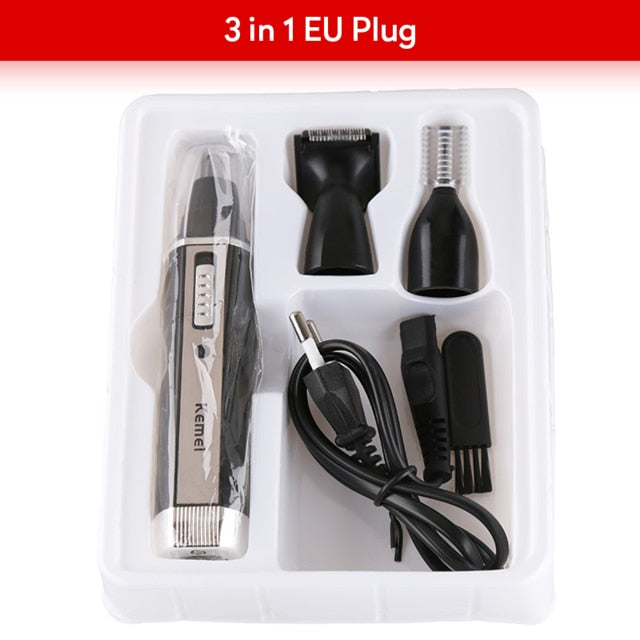 4 in 1 Rechargeable Men Electric Nose Ear Hair Trimmer Painless Women trimming sideburns eyebrows Beard hair clipper cut Shaver